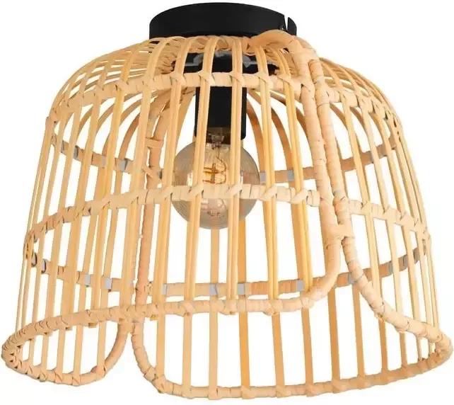 EGLO Plafondlamp GLYNEATH Plafondlamp in boho stijl natuur woonkamerlamp met E27 fitting (1 stuk) - Foto 7