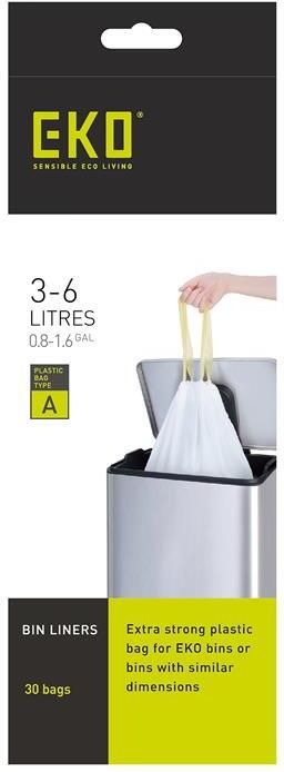 EKO Type A Afvalzak 3-6 Liter 6 x 30 Zakken