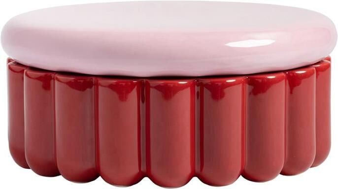 &k amsterdam Charlo Voorraadpot Ø 24 cm Burgundy