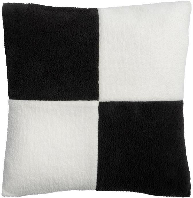 &k amsterdam Check Sierkussen 40 x 40 cm Zwart Wit