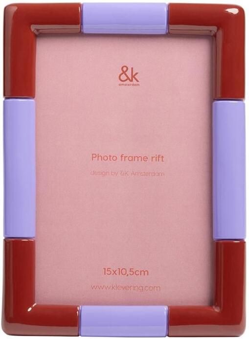&k amsterdam &klevering Rift Fotolijst 13 x 18 cm Burgundy