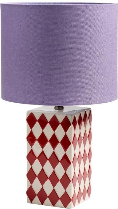 &k amsterdam Grid Tafellamp Ø 24 cm Rood Paars