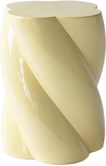 &k amsterdam x fonQ Pillar Marshmallow Bijzettafel H 40 cm Pastel Geel