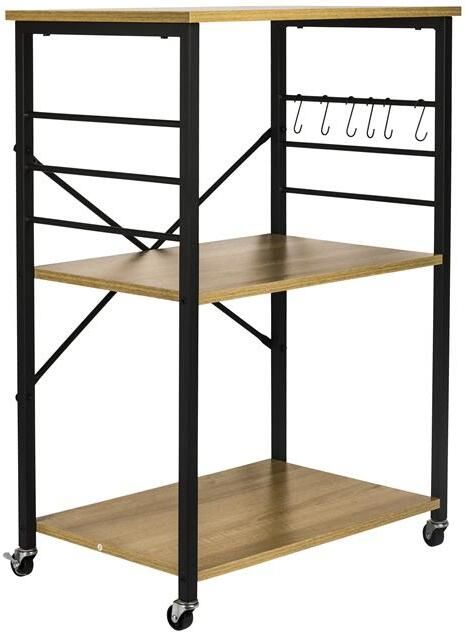 ERRO Serveerwagen keukentrolley 60x40x89 cm