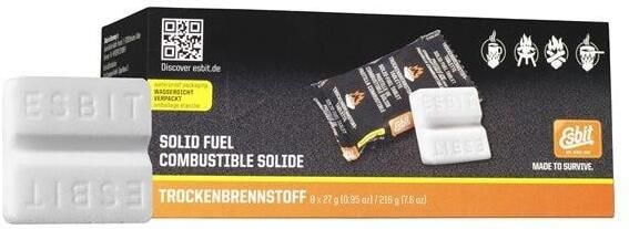 Esbit Blokjes Solid Fuel 8 Stuks 27gr per Stuk 15min Brandtijd