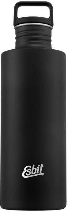 Esbit Sculptor Waterfles 1 Liter Zwart RVS Drinkfles Lusdop