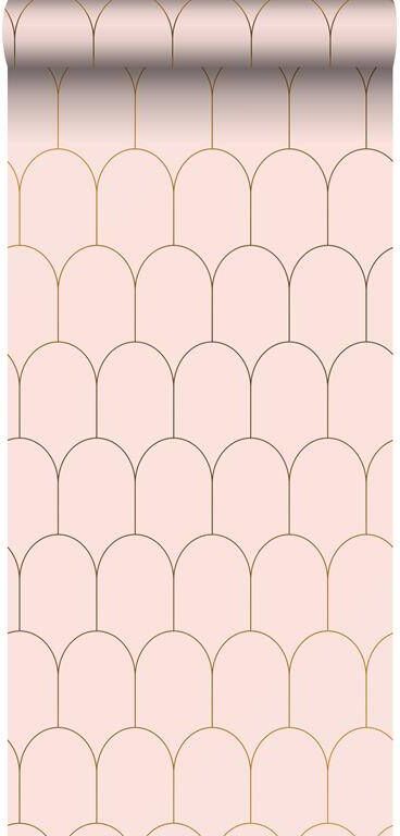 Esta Home ESTAhome behang art deco motief zacht roze en goud 0 53 x 10 05 m