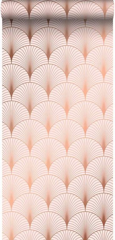 Esta Home ESTAhome behang art deco motief zacht roze en roségoud 0 53 x 10 05