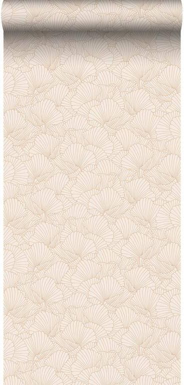 Esta Home ESTAhome behang getekende bladeren zand beige en licht terracotta 0.