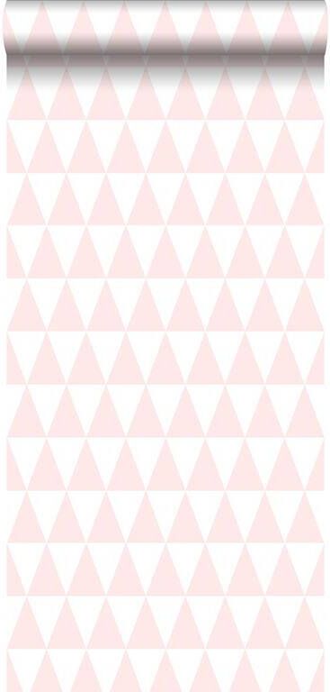 Esta Home ESTAhome behang grafische driehoeken licht roze en wit 53 cm x 10 05
