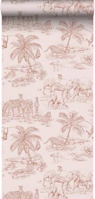 Esta Home ESTAhome behang jungle dieren terracotta roze 0 53 x 10 05 m 13934