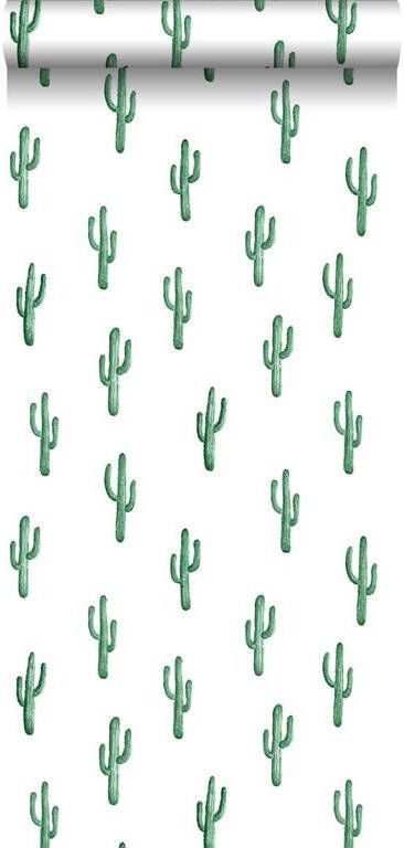 Esta Home ESTAhome behang kleine woestijn cactussen smaragdgroen 53 cm x 10 05