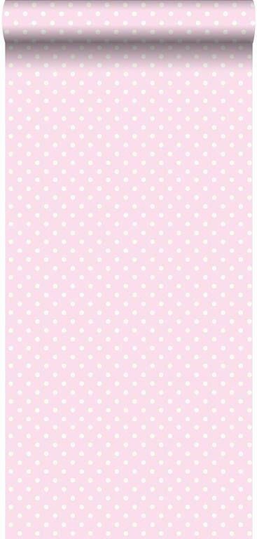 Esta Home ESTAhome behang stippen zacht roze en wit 53 cm x 10 05 m 115846