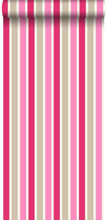 Esta Home ESTAhome behang strepen roze en beige 53 cm x 10 05 m 116513