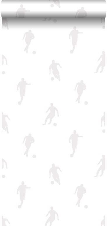 Esta Home ESTAhome behang voetbalspelers zilver op wit 53 cm x 10 05 m 12880