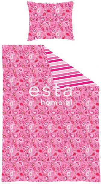 Esta Home ESTAhome eenpersoons dekbedovertrek paisleys fuchsia roze - Foto 1