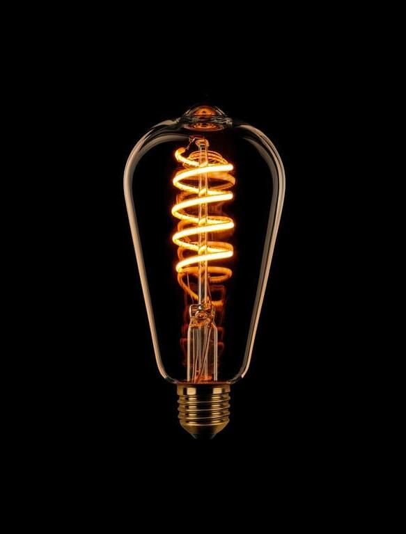 ETH Edison ST64 Filament spiraal LED 8w E27 240v 1800k dimbaar goud