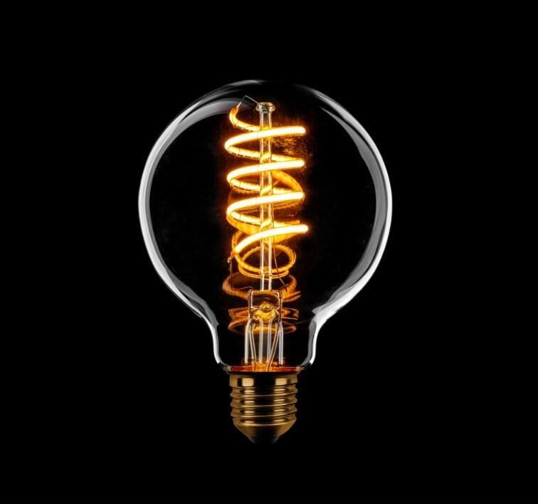 ETH Globe 80mm Filament spiraal LED 4w E27 240v 2200k dimbaar helder