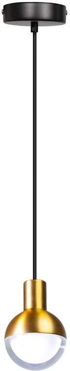 ETH hanglamp Drop 1xGU10 zwart|mat messing