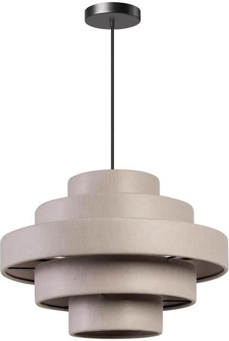 ETH Jones hanglamp 5 x stof ring kleur creme|zand excl. 1x E27