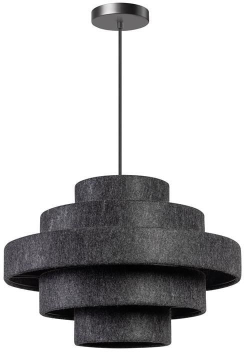 ETH Jones hanglamp E27 5 x stof ring kleur antraciet grijs