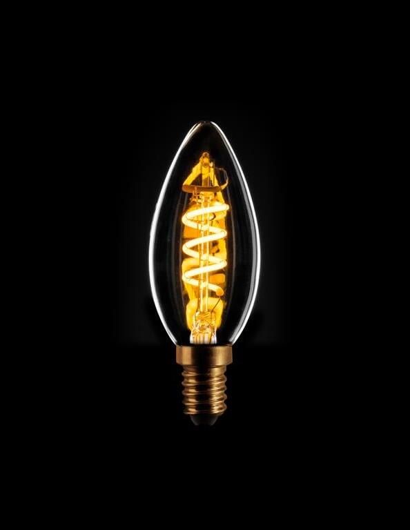 ETH Kaars spiraal filament LED 4w E14 230v 2200k dimbaar helder