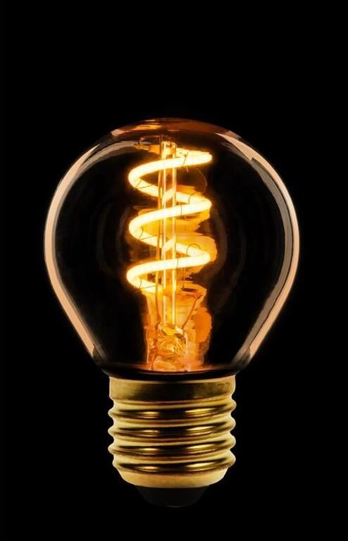 ETH Led spiraal filament kogel E27 4w dimbaar goud 2200K