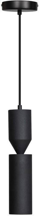ETH Pencil Hanglamp zwart 2xGU10 ex.bulb H35cm + 200cm kabel