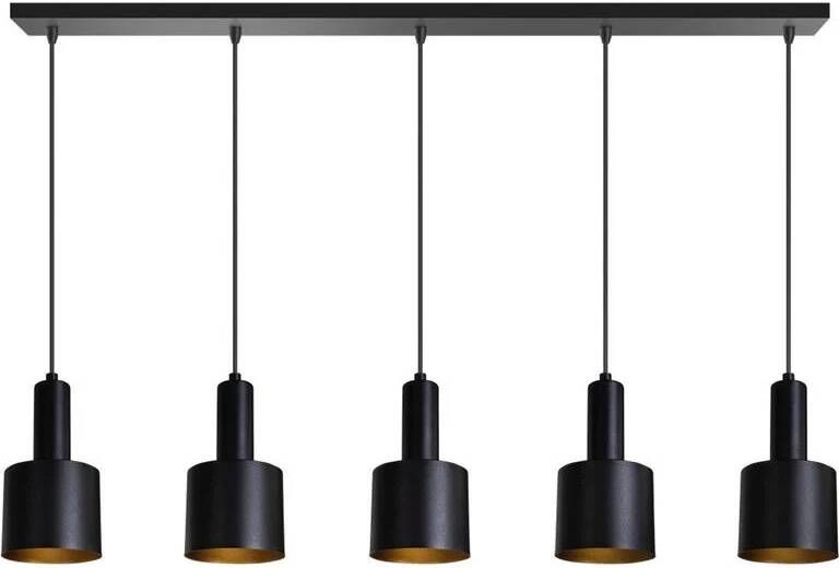ETH Sledge Hanglamp 5x E27 Zwart
