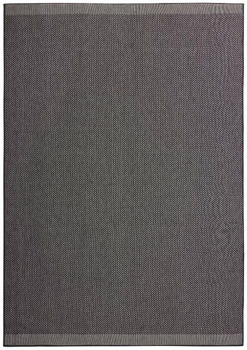 Eva Interior Buitenkleed Border Zwart grijs wit dubbelzijdig Polypropyleen 160 x 230 cm (M)