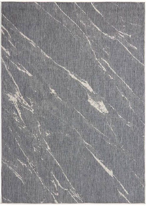 Eva Interior Buitenkleed Marble Grijs wit dubbelzijdig Grijs Antraciet Polypropyleen 200 x 290 cm (L)