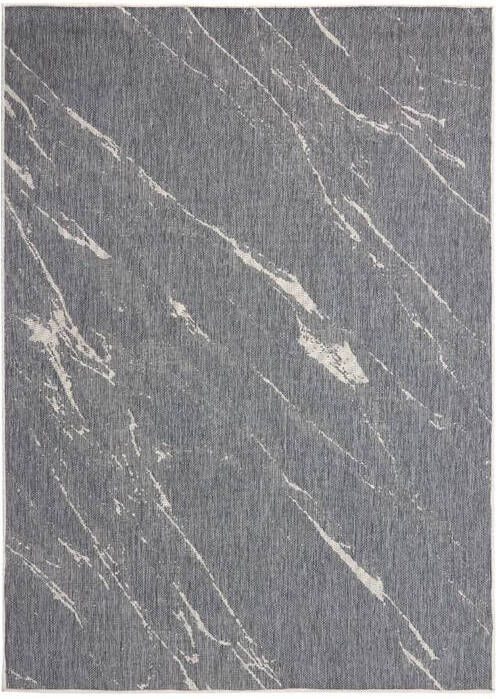 Eva Interior Buitenkleed Marble Grijs wit dubbelzijdig Grijs Antraciet Polypropyleen 200 x 290 cm (L) - Foto 2