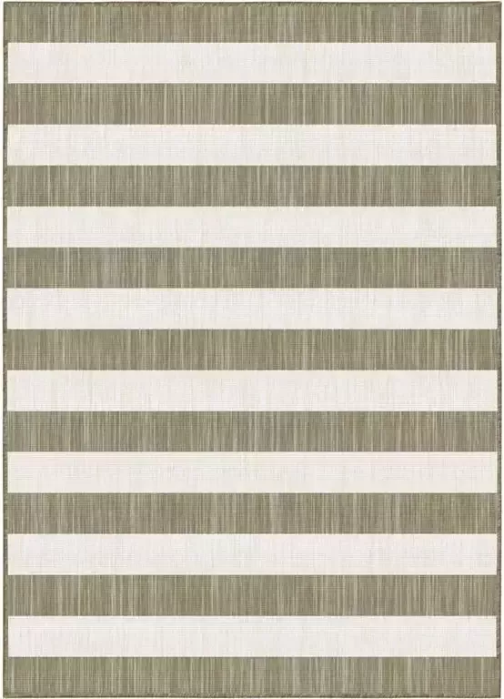 Eva Interior Interieur05 Buitenkleed Stripes bruin grijs dubbelzijdig 240x340 cm