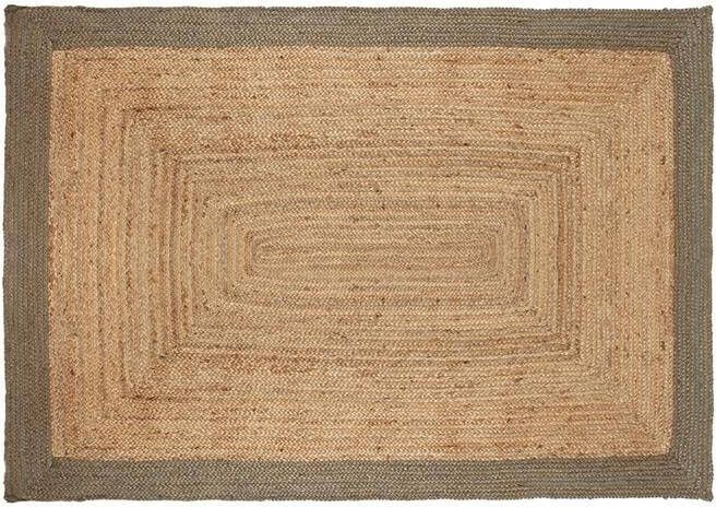 Eva Interior Jute Vloerkleed Rechthoek Naturel Groen Jute 140 x 190 cm (S) - Foto 2
