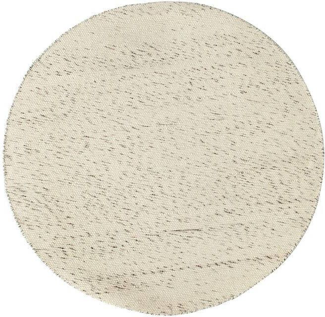 Eva Interior Rond vloerkleed wol Antraciet|Wit Cobble Stone 200cm