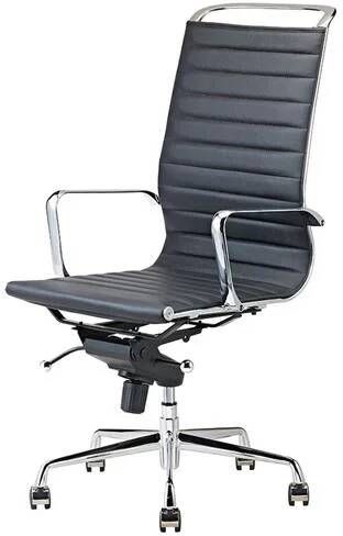 Feel Furniture Luxe design bureaustoel van 100% rundleer Hoge rugleuning Zwart - Foto 4