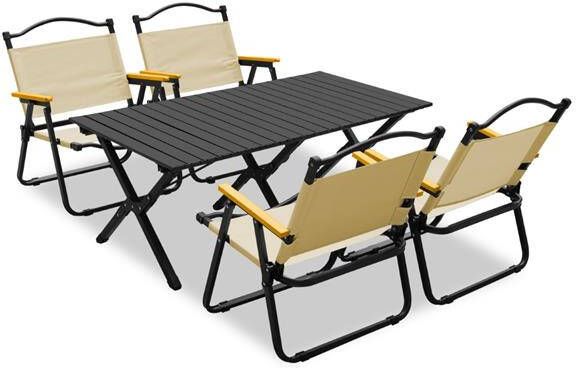 Feel Home Luxe Glamping set 4 stoelen en tafel Inklapbaar Met…