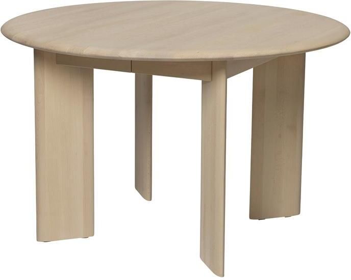 Ferm living Bevel Uitschuifbare Eettafel 117 167 x 117 cm Wit Beukenhout