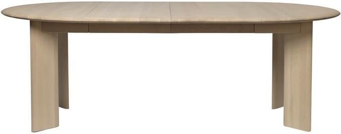 Ferm living Bevel Uitschuifbare Eettafel 117 167 217 x 117 cm Wit Beukenhout