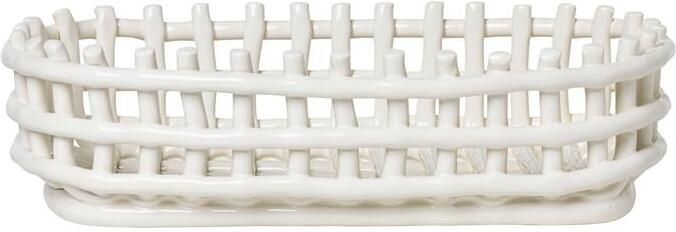 Ferm Living Ceramic Mand Oval Off-White