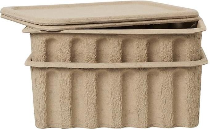 Ferm Living Paper Pulp Opbergdoos L Set van 2