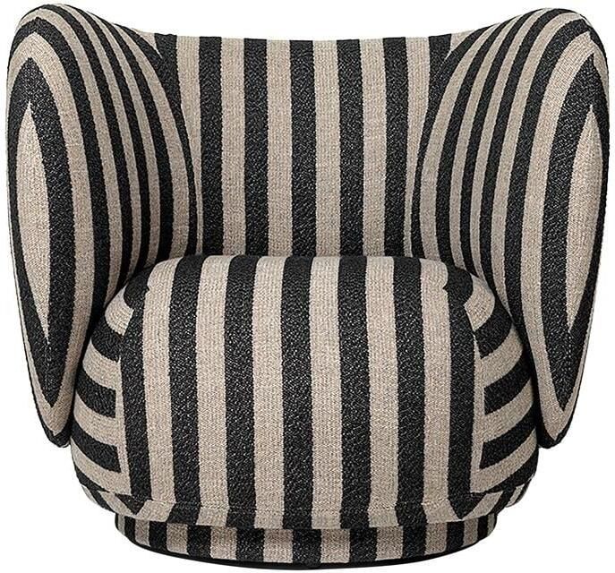 Ferm Living Rico Wolblend Fauteuil Zand Zwart