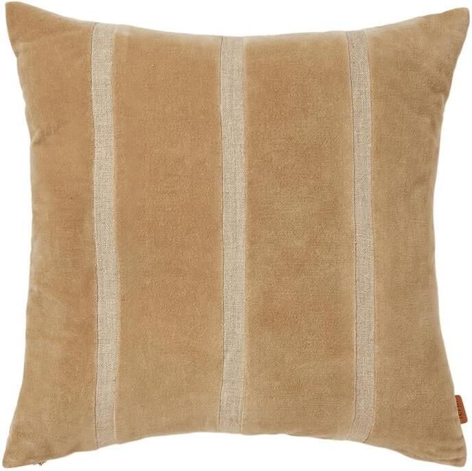 Ferm living Senti Stripe Sierkussen Dark Sand Linen