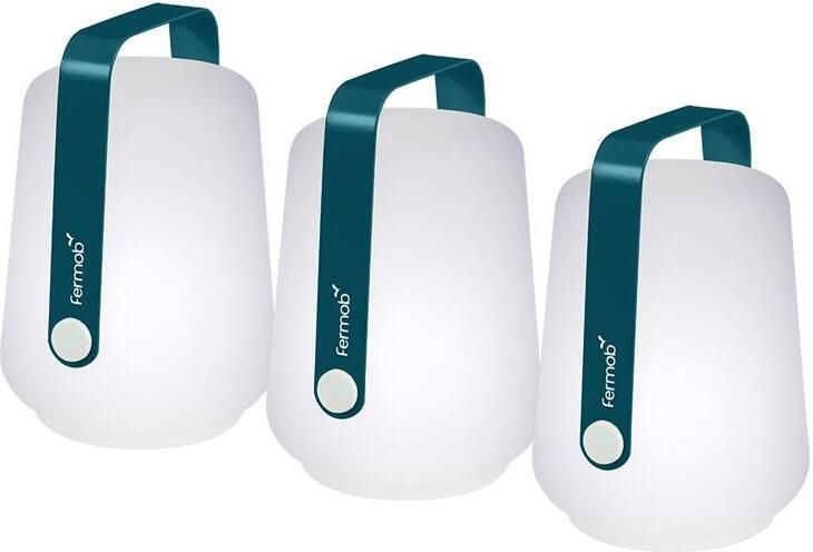 Fermob Balad outdoor tafellampjes set v3 H13 5 cm Bleu Acapulco