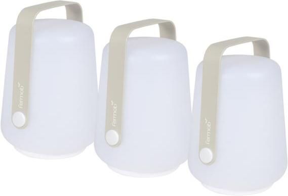 Fermob Balad outdoor tafellampjes set van 3 H13 5 cm Gris Argile