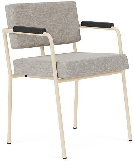 FEST Amsterdam FÉST Monday stoel met armleuning sand|zwart Sydney 22 beige