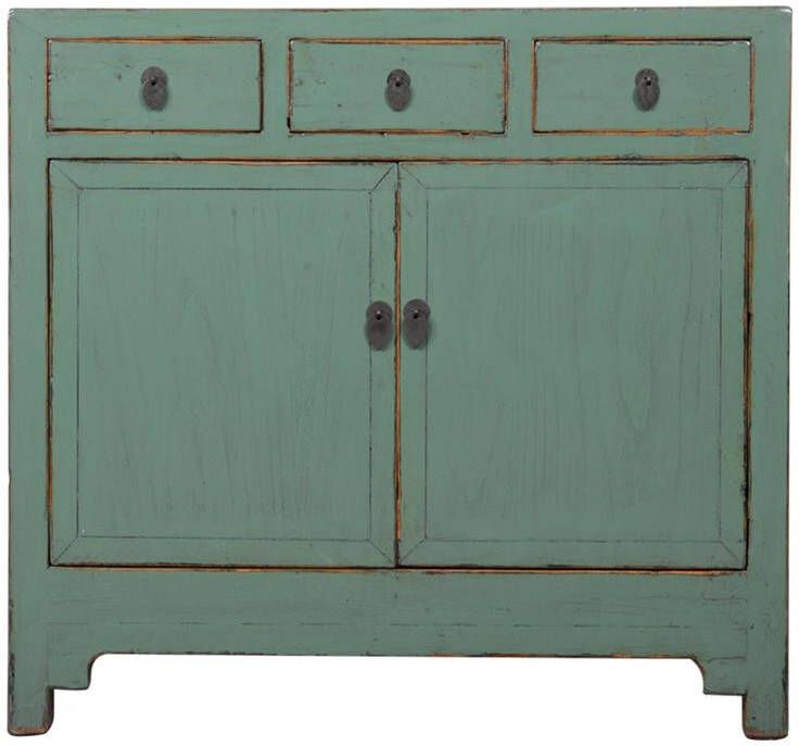 Fine Asianliving Antieke Chinese Dressoir Mint High Gloss B101xD40xH96cm Chinese Meubels Oosterse Kast - Foto 2