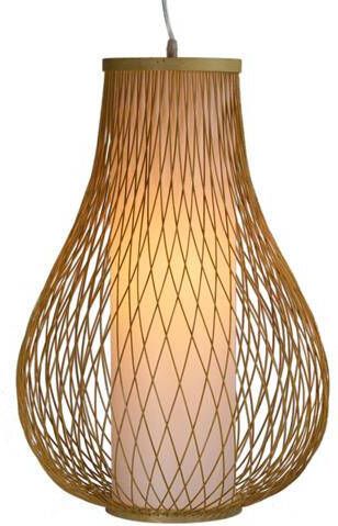 Fine Asianliving Bamboe Hanglamp Handgemaakt Amber - Foto 1