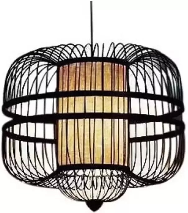 Fine Asianliving Bamboe Hanglamp Handgemaakt Zwart Laurent