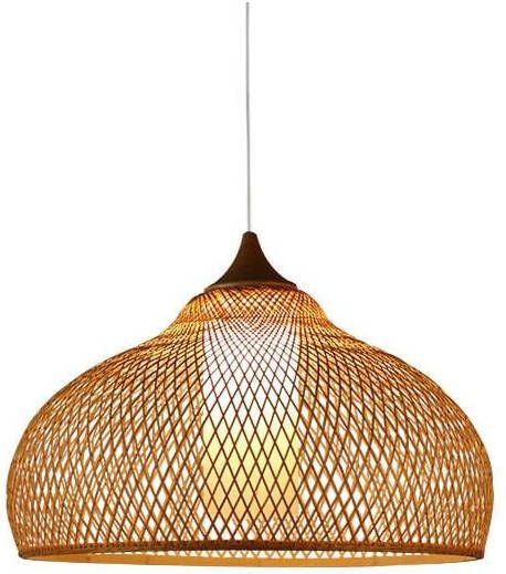 Fine Asianliving Bamboe Webbing Hanglamp Handgemaakt Rosa D52xH30cm